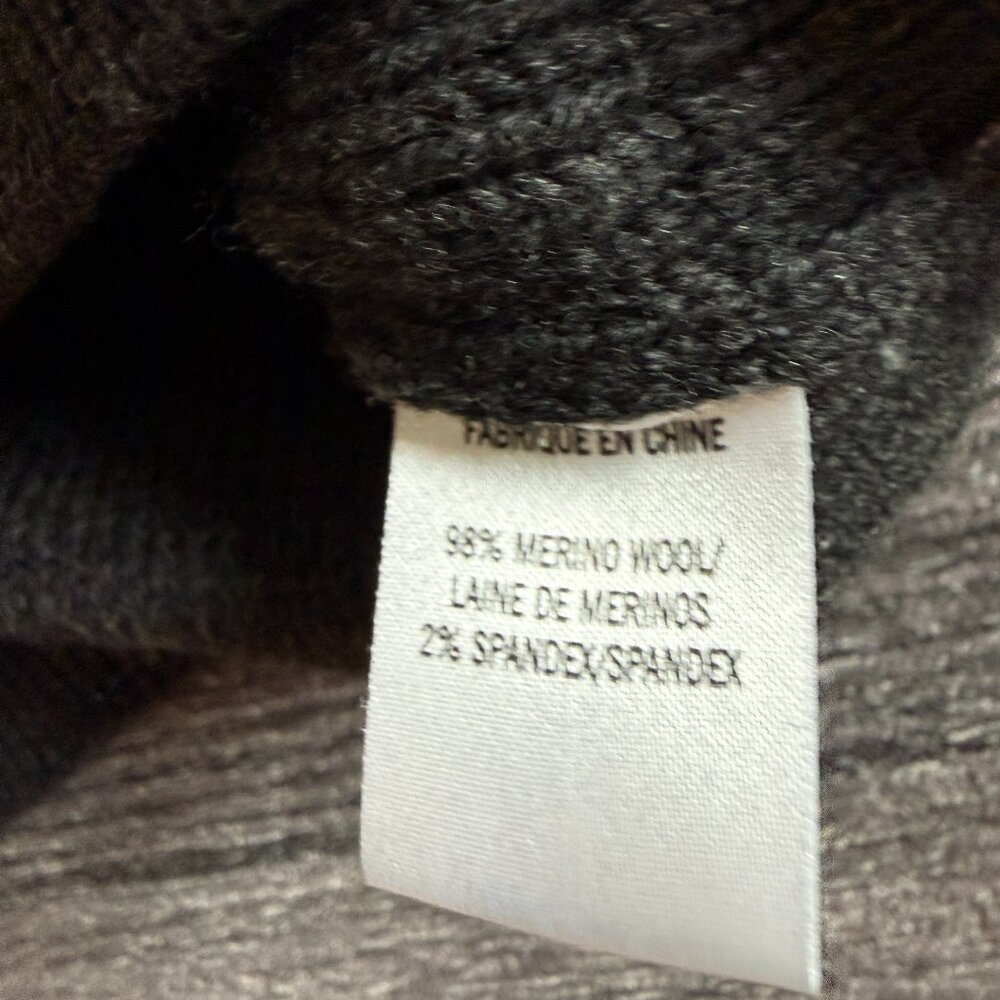 Theory Sweater, Xl, Wool, Charcoal Gray - image 3